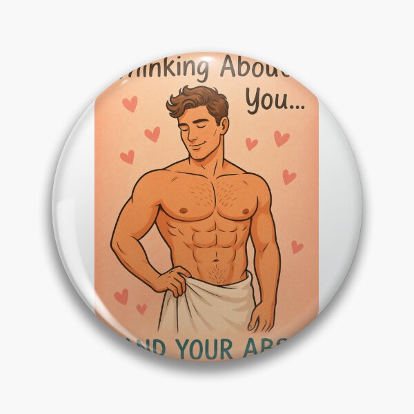 Item preview, Flirty Greeting for Him Featuring Shirtless Man with Abs and Towel designed and sold by Aryabek.