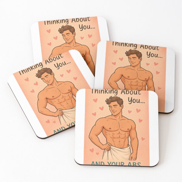Item preview, Flirty Greeting for Him Featuring Shirtless Man with Abs and Towel designed and sold by Aryabek.