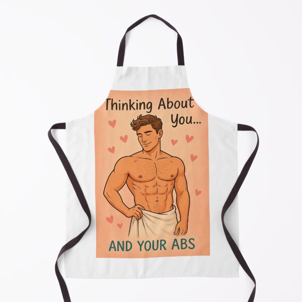 Item preview, Flirty Greeting for Him Featuring Shirtless Man with Abs and Towel designed and sold by Aryabek.