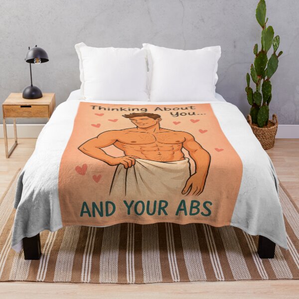 Item preview, Flirty Greeting for Him Featuring Shirtless Man with Abs and Towel designed and sold by Aryabek.