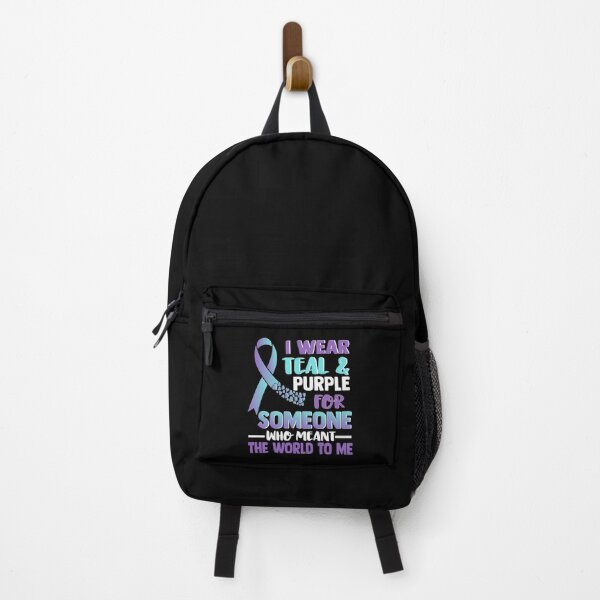 Item preview, Teal and Purple Ribbon Memorial Awareness Tribute designed and sold by Nocturnal-Vines.