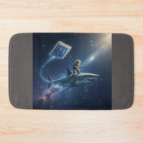 Item preview, Astronaut Cat riding a shark designed and sold by CammiesShop.