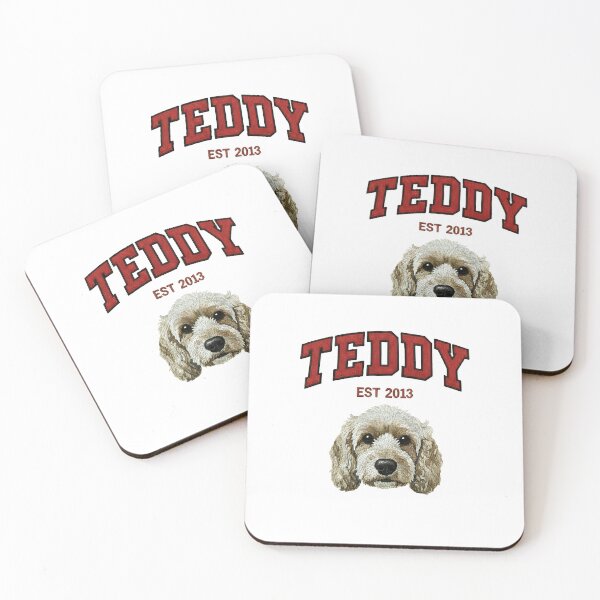Item preview, Personalised cockapoo Teddy embroidered patch effect designed and sold by fatbanana.