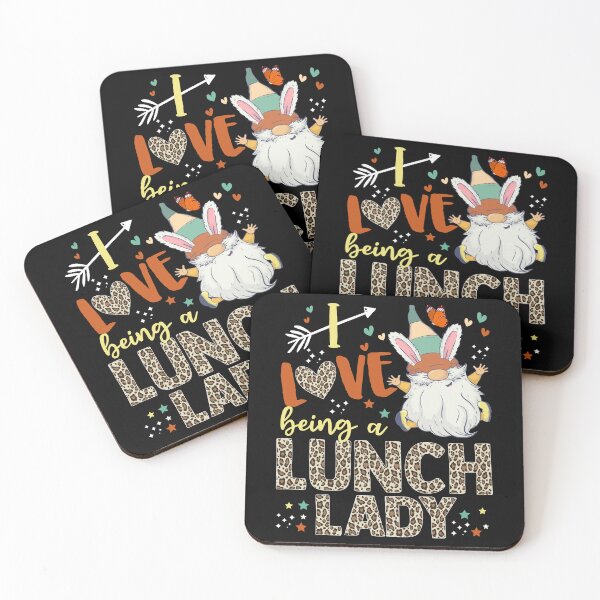 Item preview, I Love Being a Lunch Lady Gnome Leopard Print designed and sold by Nocturnal-Vines.
