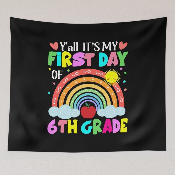 Item preview, Colorful First Day of 6th Grade Rainbow Student Design designed and sold by Nocturnal-Vines.