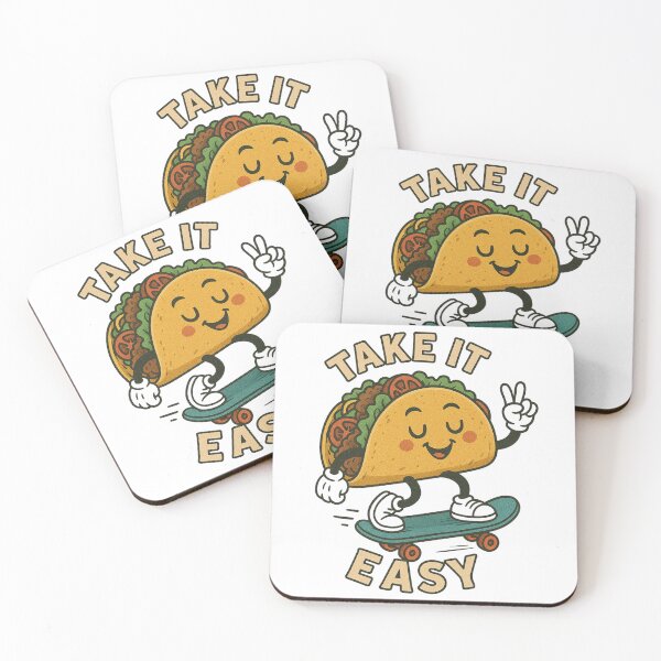 Item preview, Funny Taco Skateboard – Take It Easy Cute Food Design designed and sold by Papier Atelier Art.