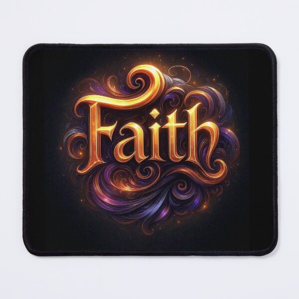 Item preview, Faith- Glowing fantasy word art in gold and amethyst designed and sold by WF-Studio.