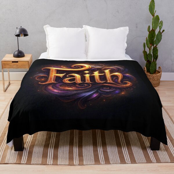 Item preview, Faith- Glowing fantasy word art in gold and amethyst designed and sold by WF-Studio.