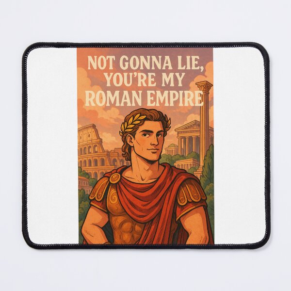 Item preview, Playful Roman Empire Flirt Message with Handsome Emperor and Ancient Ruins designed and sold by Places On Earth.