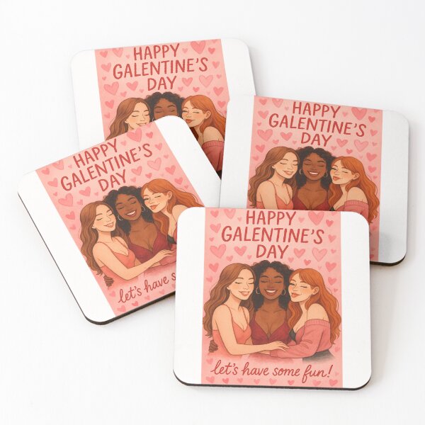 Item preview, Galentine’s Day Celebration with Diverse Trio of Friends in Heart-Filled Scene designed and sold by Places On Earth.
