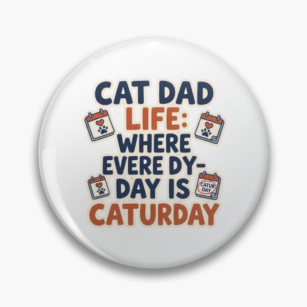 Item preview, Cat Dad Life Where Every Day Is Caturday designed and sold by Quillway.