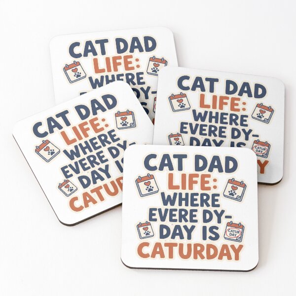 Item preview, Cat Dad Life Where Every Day Is Caturday designed and sold by Quillway.