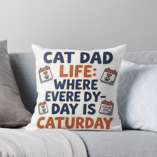 Item preview, Cat Dad Life Where Every Day Is Caturday designed and sold by Quillway.