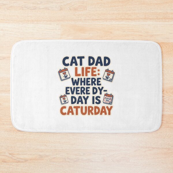 Item preview, Cat Dad Life Where Every Day Is Caturday designed and sold by Quillway.