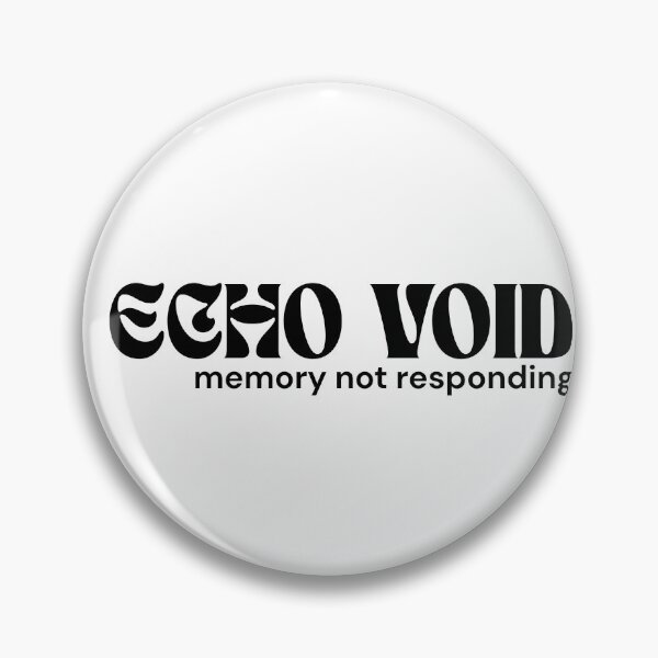 Artikelvorschau, ECHO VOID. Speicher reagiert nicht. – Minimalistisches Textdesign | Zitat aus dem Glitch-Absurdismus | RETL-Stil entworfen und verkauft von RETL.