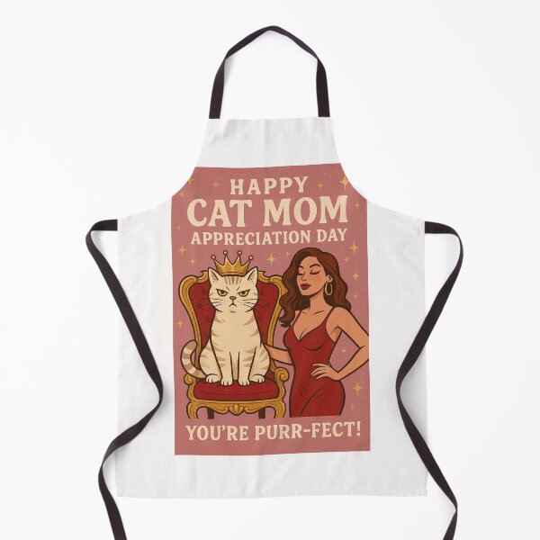 Item preview, Cat Mom Appreciation Day Greeting with Glamorous Woman and Royal White Cat designed and sold by Places On Earth.