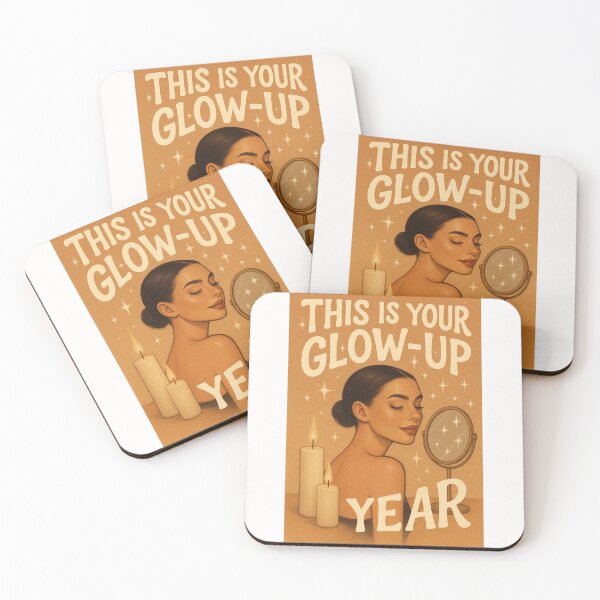 Item preview, Glow-Up Year Greeting with Sparkling Mirror and Confident Woman Energy designed and sold by Places On Earth.