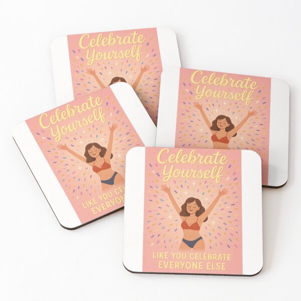 Item preview, Celebrate Yourself Greeting with Joyful Woman and Confetti Explosion designed and sold by Places On Earth.