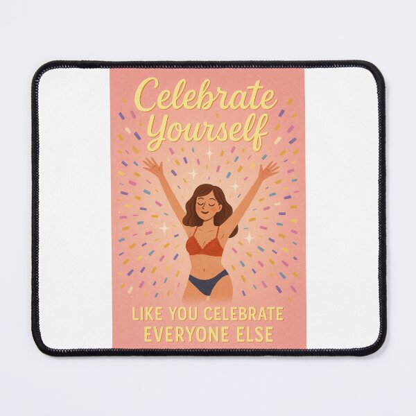 Item preview, Celebrate Yourself Greeting with Joyful Woman and Confetti Explosion designed and sold by Places On Earth.