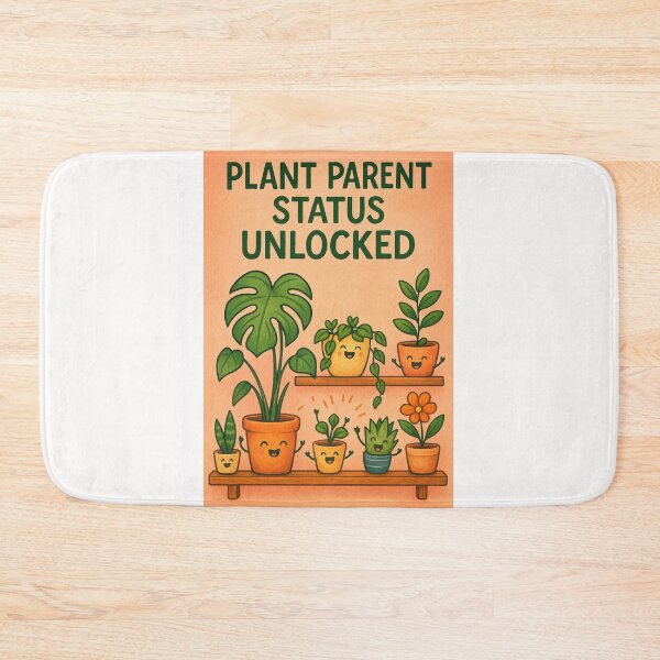 Item preview, Playful Plant Parent Greeting with Happy Houseplants and Milestone Cheer designed and sold by Places On Earth.