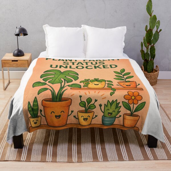 Item preview, Playful Plant Parent Greeting with Happy Houseplants and Milestone Cheer designed and sold by Places On Earth.
