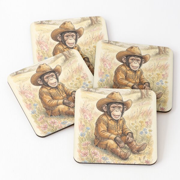 Item preview, Cowboy Chimpanzee in a Meadow designed and sold by Tridentulus.