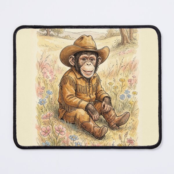 Item preview, Cowboy Chimpanzee in a Meadow designed and sold by Tridentulus.