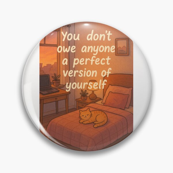 Item preview, Comforting Self-Worth Affirmation with Cat and Cozy Bedroom at Sunset designed and sold by Places On Earth.