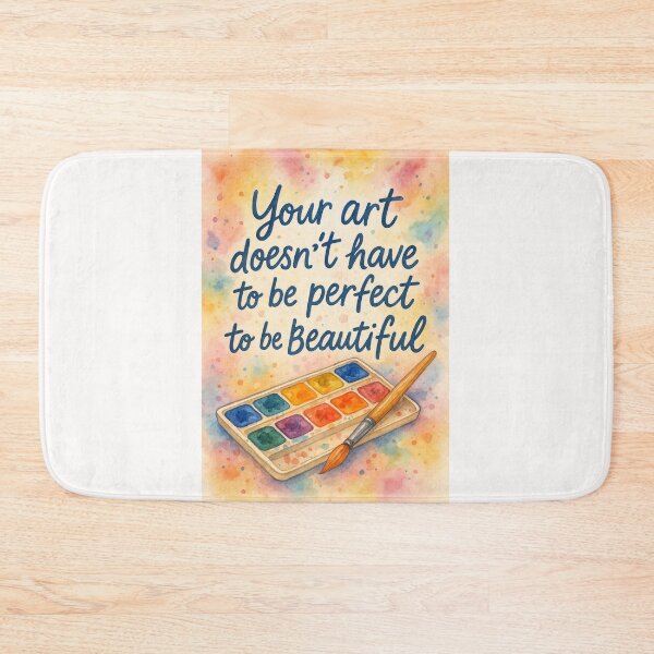 Item preview, Empowering Watercolor Affirmation for Artists with Colorful Palette designed and sold by Places On Earth.