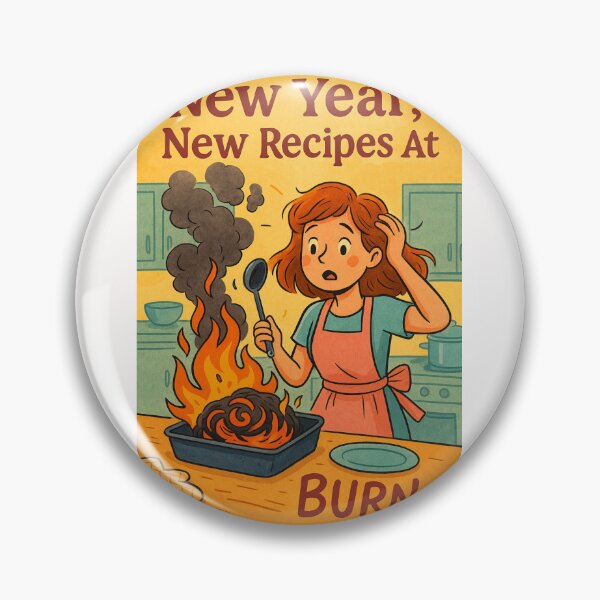 Item preview, Funny New Year Cooking Fail Greeting with Woman and Flaming Oven Dish designed and sold by Places On Earth.