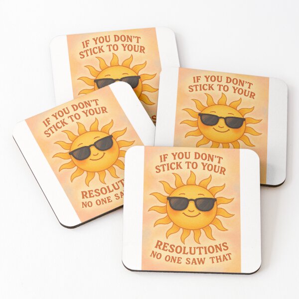 Item preview, Funny New Year Resolution Greeting with Cool Sunglass Sun designed and sold by Places On Earth.