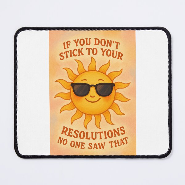 Item preview, Funny New Year Resolution Greeting with Cool Sunglass Sun designed and sold by Places On Earth.
