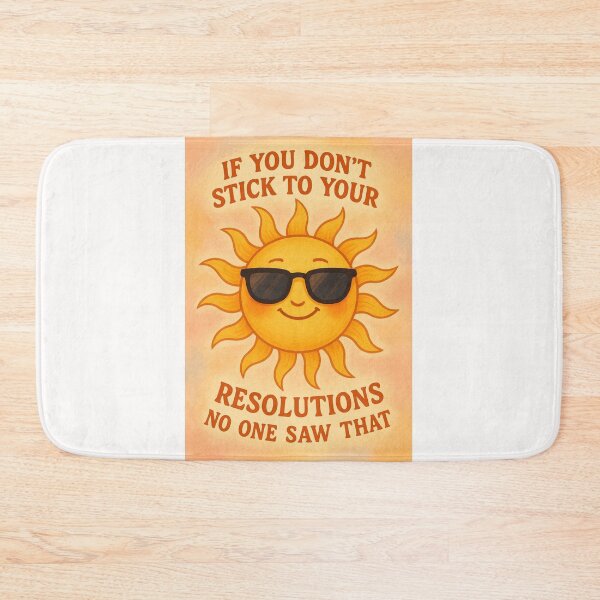 Item preview, Funny New Year Resolution Greeting with Cool Sunglass Sun designed and sold by Places On Earth.