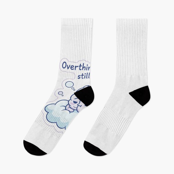 Item preview, "Overthinking, But Still Here" Cloud Mind T-Shirt & Sticker | Mental Health Awareness | Soft Pastel Aesthetic designed and sold by Zara’s shop.