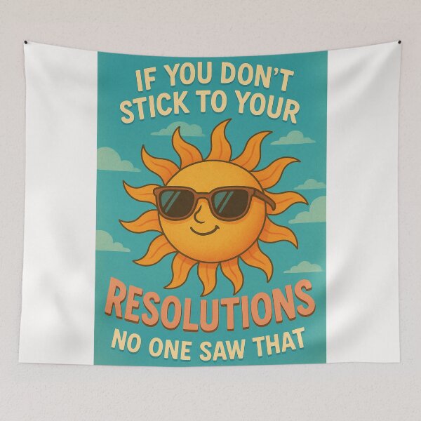 Item preview, Playful New Year Resolution Greeting with Sunglasses Sun and Sky designed and sold by Places On Earth.