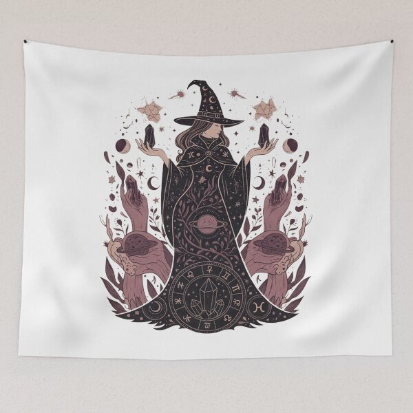 Item preview, Enchanted Black Witch Moon Magic designed and sold by Pollock.
