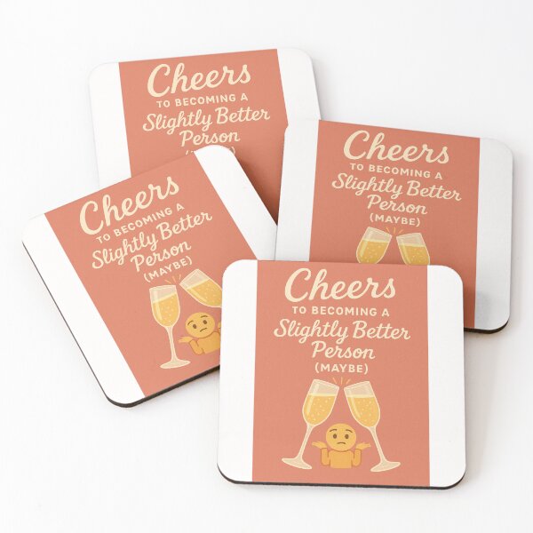 Item preview, Funny New Year Greeting with Champagne Toast and Shrug Emoji designed and sold by Places On Earth.
