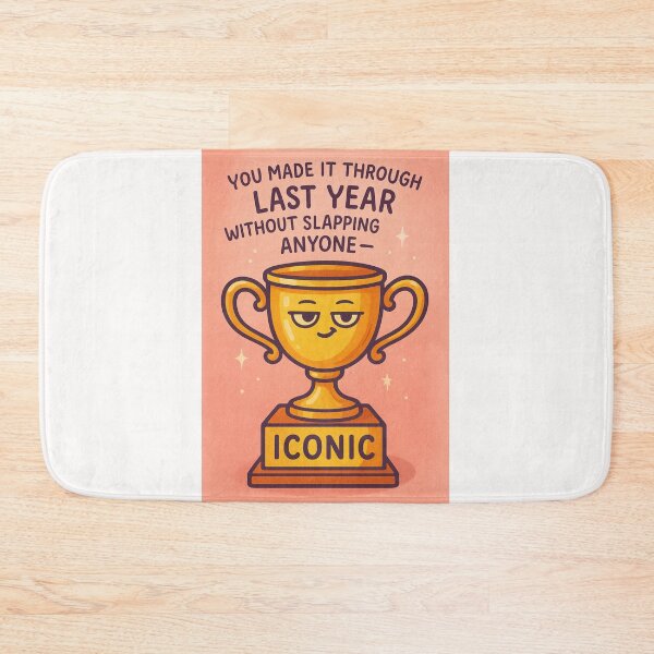 Item preview, Sarcastic Achievement Trophy Greeting for Making It Through Last Year designed and sold by Places On Earth.