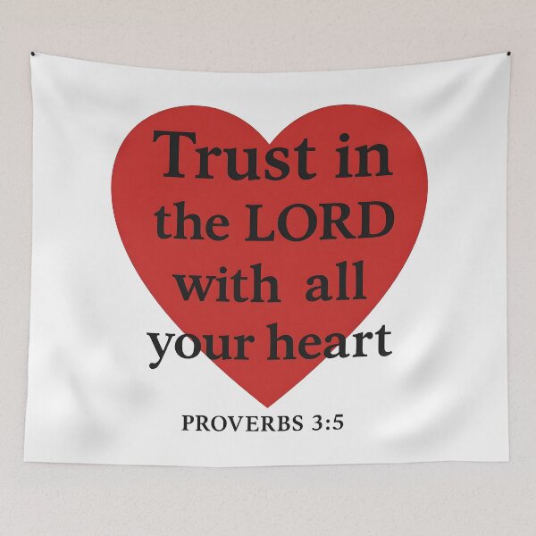 Item preview, Trust in the Lord with All Your Heart Proverbs 3:5 Verse Art. designed and sold by loveandlightrb.