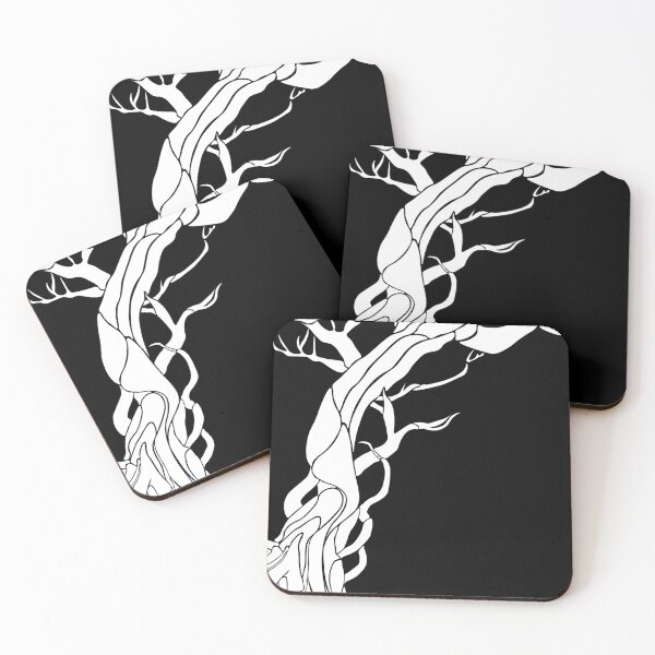 Item preview, Graphic Mangrove Tree Drawing in White designed and sold by BoldLineArt.