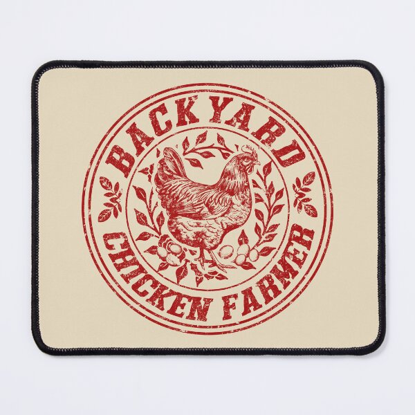 Item preview, Retro Backyard Chicken Farmer Badge – Vintage Chicken & Floral Design designed and sold by Dmetalx Art Apparel.