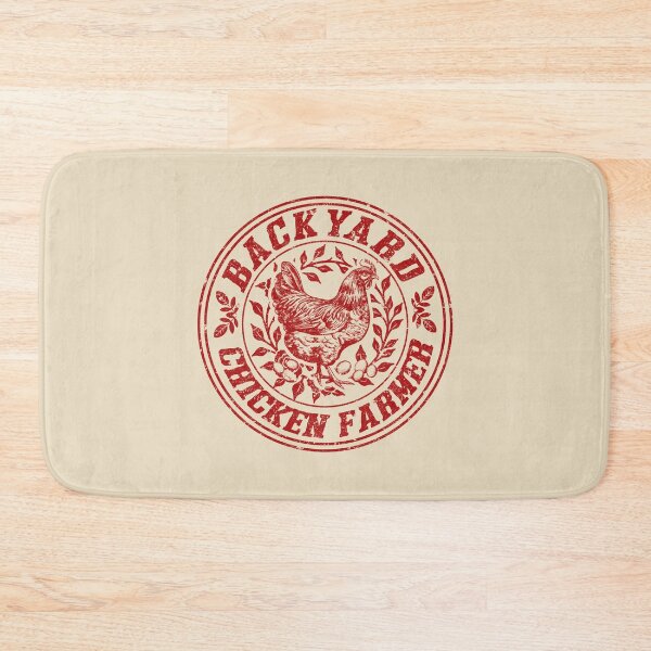 Item preview, Retro Backyard Chicken Farmer Badge – Vintage Chicken & Floral Design designed and sold by Dmetalx Art Apparel.