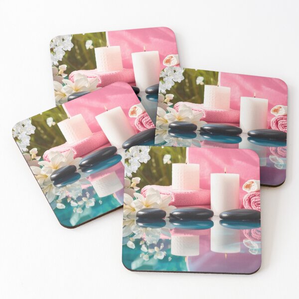 Item preview, Tranquil Spa Setting with Candles designed and sold by Modern-Tropical.