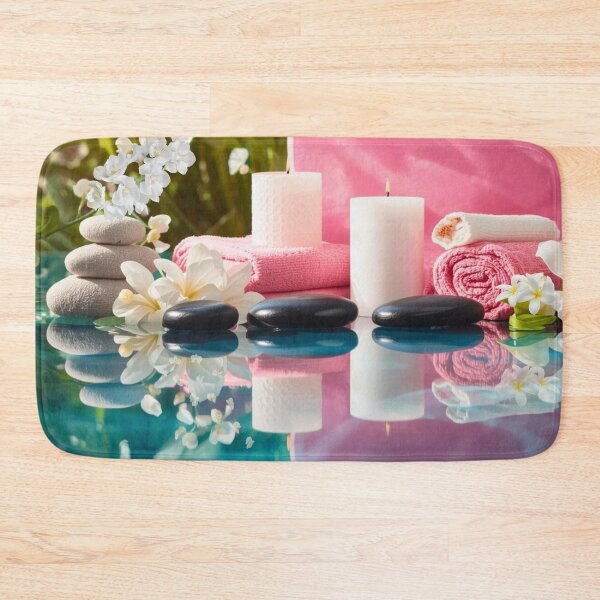 Item preview, Tranquil Spa Setting with Candles designed and sold by Modern-Tropical.