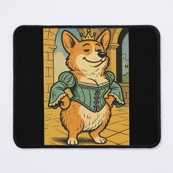Item preview, Castlecore Pets: Corgi – Queen Corgi Royale – Gift for Corgi Lovers • Retro Comics • Vintage Halftone designed and sold by JacobKAurumhead.