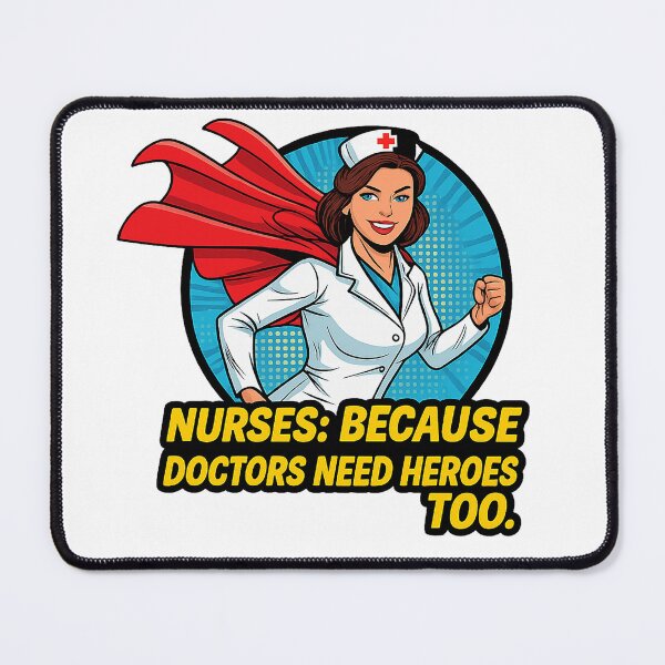 Item preview, Nurses: Because Doctors Need Heroes Too – Superhero Nurse Sticker designed and sold by Mirkoniart.