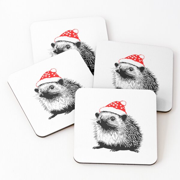 Artikelvorschau, Igel im Weihnachtsmütze entworfen und verkauft von JollyCritters.