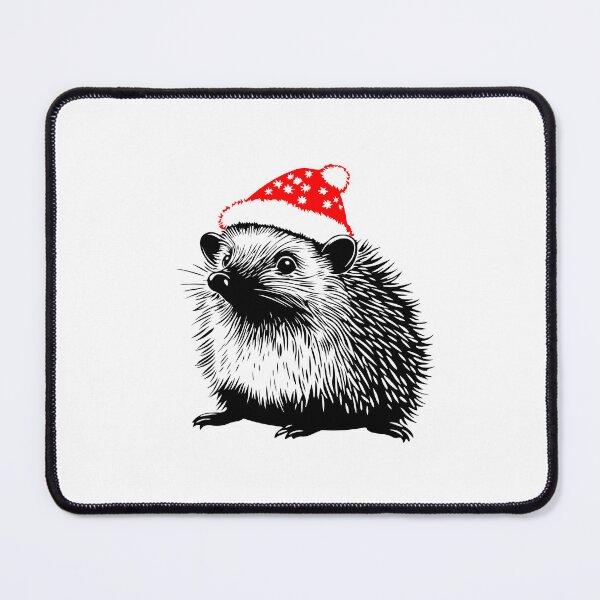 Item preview, Hedgehog in Christmas Hat designed and sold by JollyCritters.