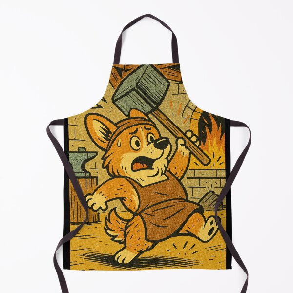 Item preview, Castlecore Pets: Corgi – Corgi Blacksmith Chaos – Gift for Corgi Lovers • Retro Comics • Vintage Halftone designed and sold by JacobKAurumhead.