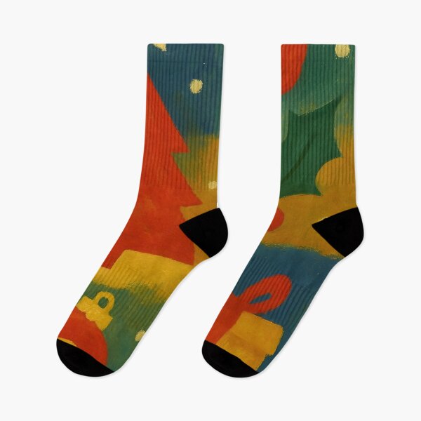 Item preview, Playful Abstract Retro Christmas Art designed and sold by BloomOfDesign.